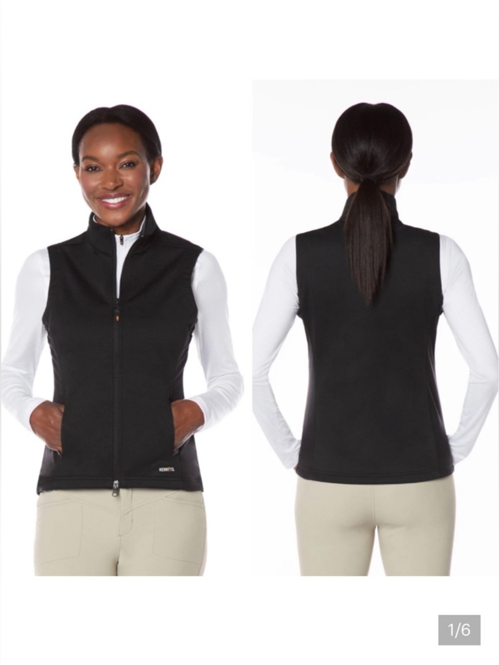 Kerrits Equestrian  Performance Softshell Horse Riding Black Vest Size S